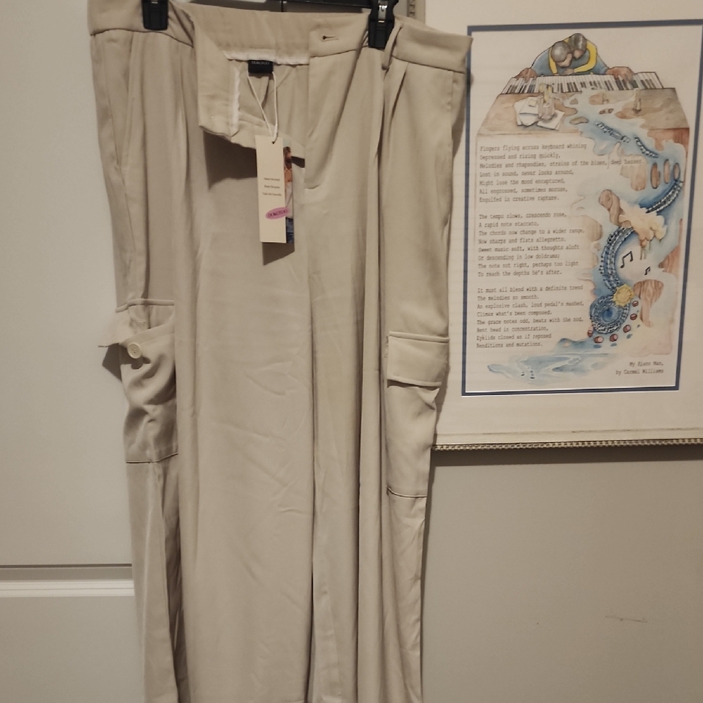 Elegant Cream Women's Trousers
